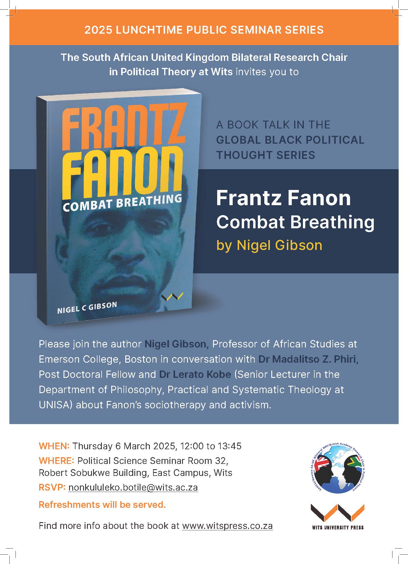 Book Talk, Frantz Fanon: Combat Breathing